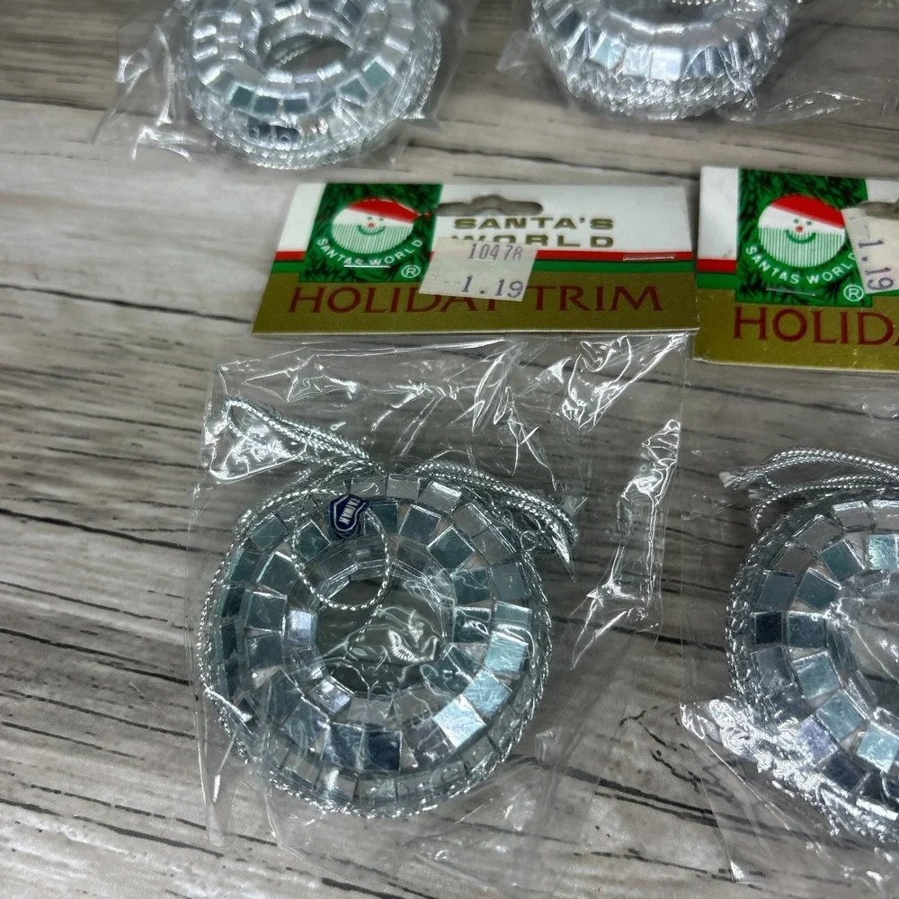 Vintage Kurt Adler Santa's World Holiday Trim Christmas Tree Ornaments Lot Shiny